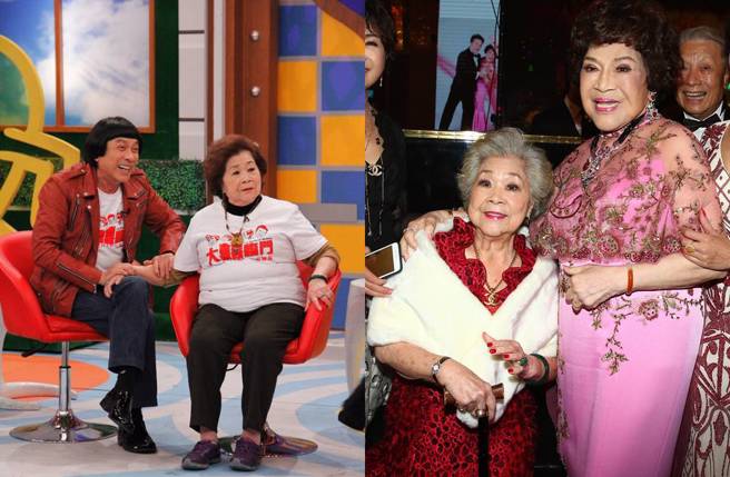 素珠阿姨2018年出席周游婚礼暴瘦拄拐杖(右图 )。(图／本报系资料照)