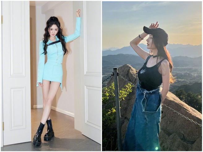 杨幂不只长的美，身材还很好。（图／微博@嘉行杨幂工作室、张大大）