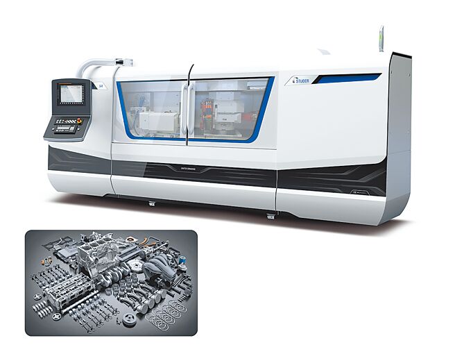 汽車內燃機中的高精度核心零件透過Studer S41數控萬能內外圓磨床（上）完美製造出來。圖／業者提供
