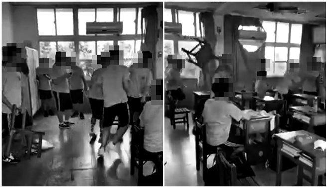 台南市某高工传出校园霸凌事件，夸张行径曝光! (翻摄爆料公社)