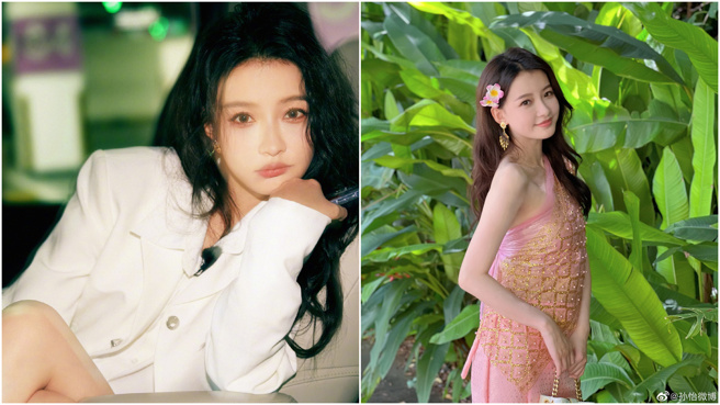 女星孫怡過去時常PO文分享出遊的快樂，近日她在微博曬出一組禮服照片。（圖／翻攝自孫怡微博）