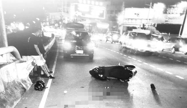 外埔区昨晚发生黄男一家三口直撞迴转小货车，造成黄男3岁的女儿脑震盪、妻子颅内出血，肇事原因？正警方厘清调查中。（民眾提供）