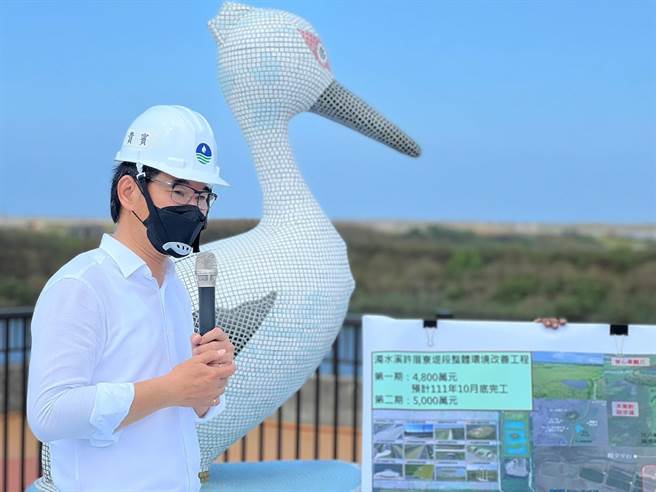 民进党云林县长参选人刘建国，持续推动浊水溪扬尘防制。（刘建国竞选总部提供／张朝欣云林传真）