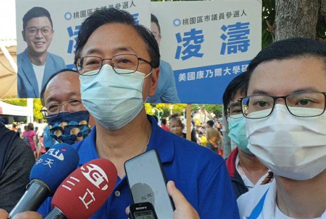 国民党桃园市长参选人张善政说，是民进党最近才在排山倒海的污蔑别人。（赖佑维摄）