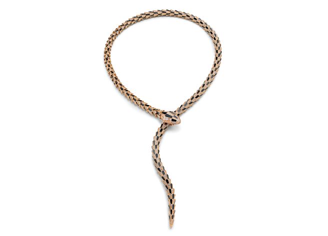 宝格丽Serpenti系列缟玛瑙项炼，760万元。（BVLGARI提供）