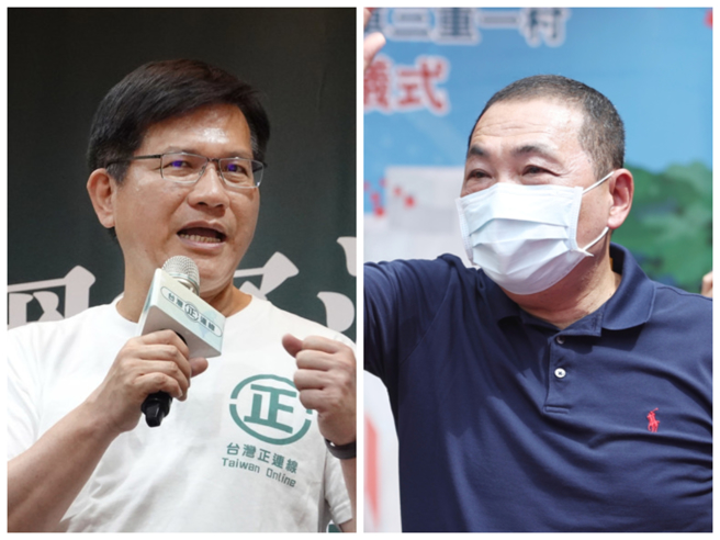 民进党新北市长候选人林佳龙（左）与对手、现任市长侯友宜。（中时资料照合成，左姚志平摄，右杜宜谙摄）