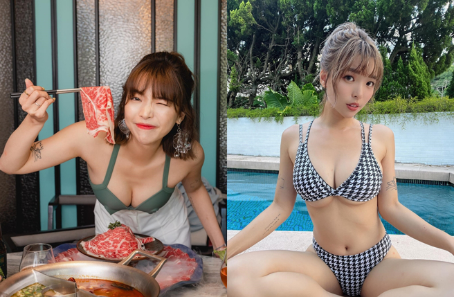 YouTuber「一只阿圆」拥有E级火辣身材。（图／一只阿圆facebook）