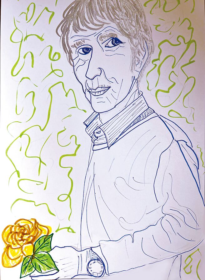 林青霞画「老王子」。（林青霞提供）