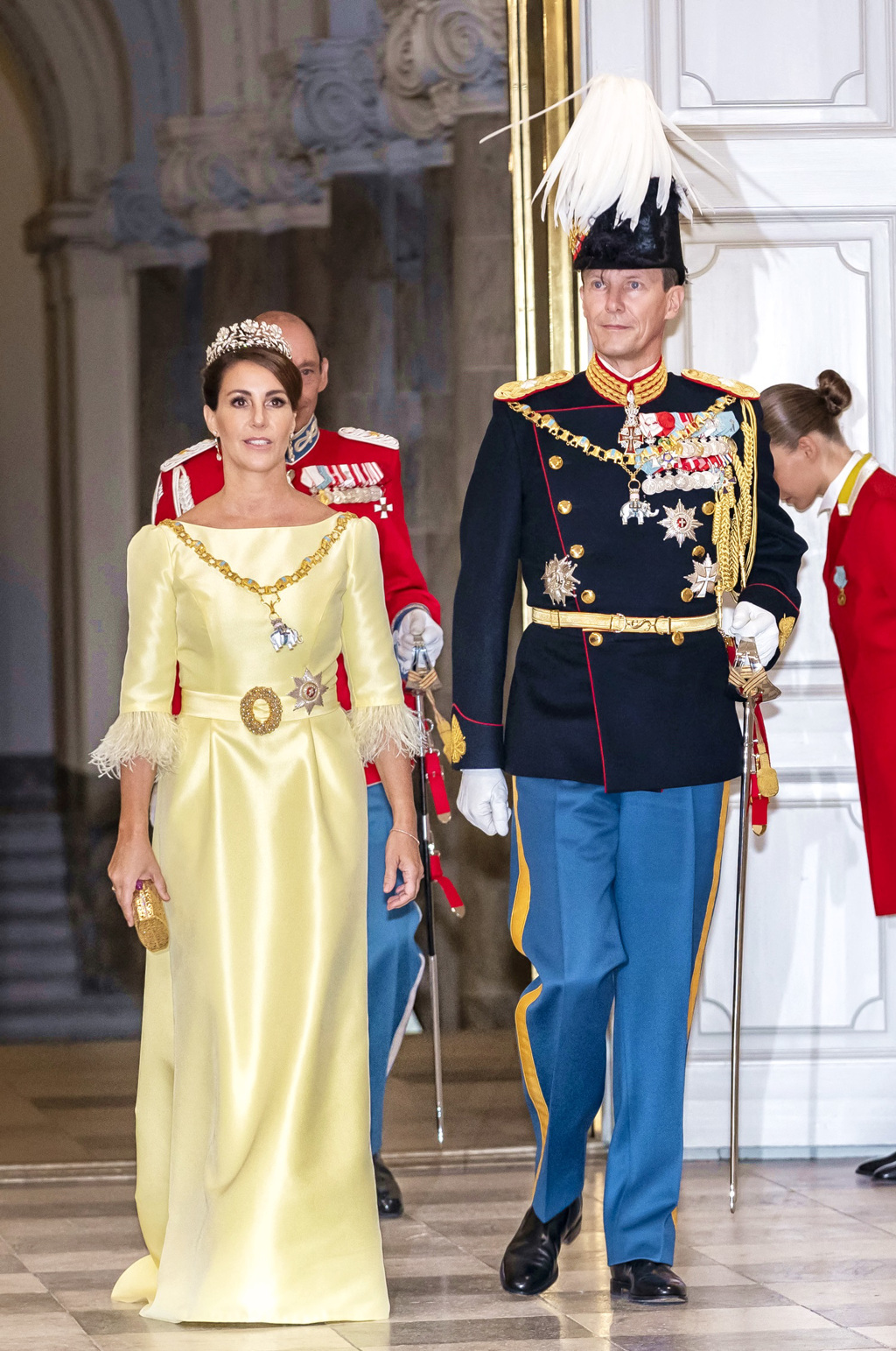 丹麦女王玛格丽特二世（Queen Margrethe II）突然宣布拔除次子尤阿金王子（Prince Joachim）4名子女的头衔。图为尤阿金王子与妻子玛丽王妃（Princess Marie）。（资料照／TPG、达志影像）(photo:ChinaTimes)