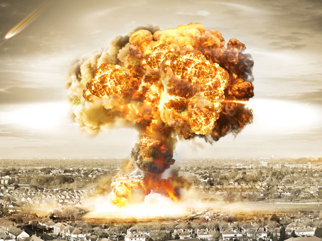 在普丁暗示对乌克兰动用核武之际，俄罗斯媒体近期放映蕈状云炸开的「世界末日」景象。（示意图／shutterstock）