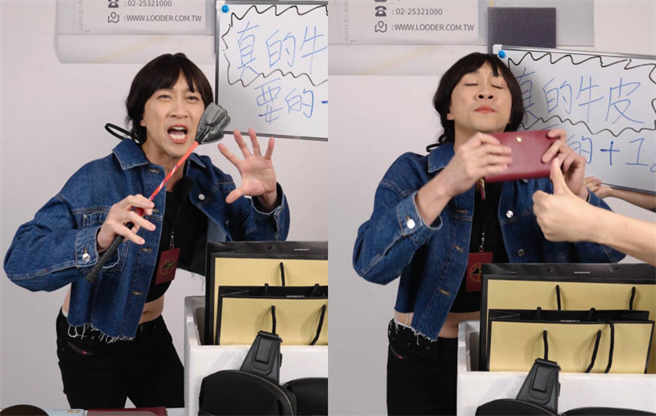 陈汉典模仿丢丢妹。（品牌提供）