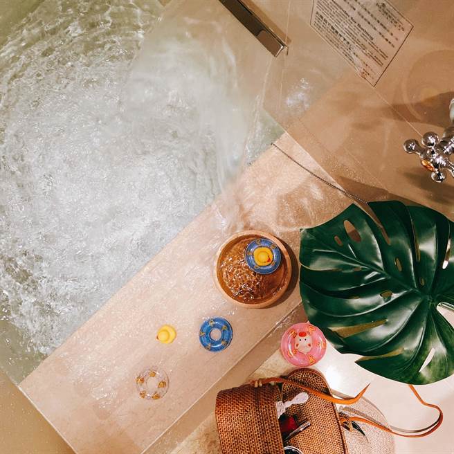 神旺商务酒店专案赠送入住每位小朋友泡澡小物。（神旺商务酒店提供）