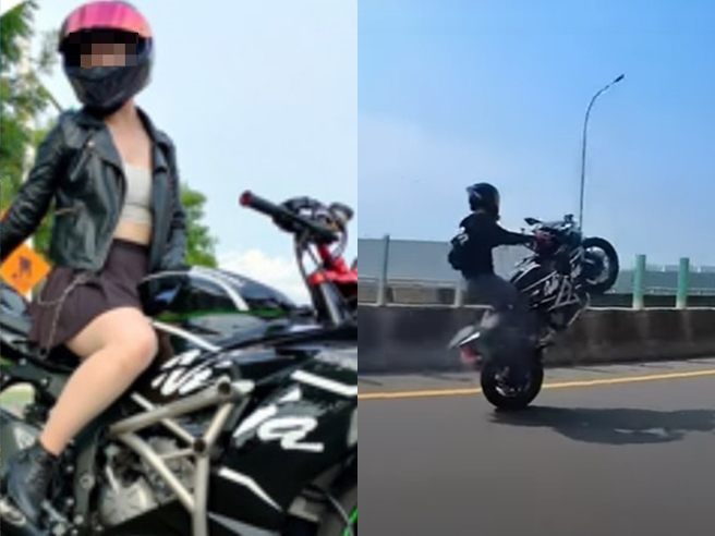 该名翘孤轮骑士脸书和IG被搜出，被爆出其实是名23岁男子，平时喜欢男扮女装，还是翘孤轮惯犯，桃园警方昨（3）已通知他到案说明，将依法送办。（翻摄照片）