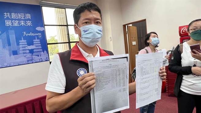 国民党高雄市议员黄绍庭奉劝民进党议员不要因为韩市长要出来助选，就要来蹭韩市长的声量，「选举到了没人性，这就是民进党」。（柯宗纬摄）