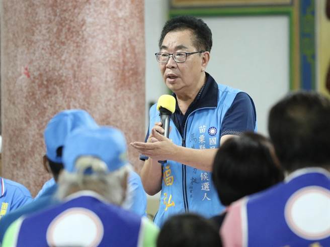 國民黨提名參選人謝福弘稱民進黨早就拋棄苗栗。（謝福弘競選團隊提供／李京昇苗栗傳真）