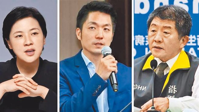 最新民调蒋万安(中)支持度40％，黄珊珊(左)23％，陈时中(右)22％。（图／合成照，本报系资料照）
