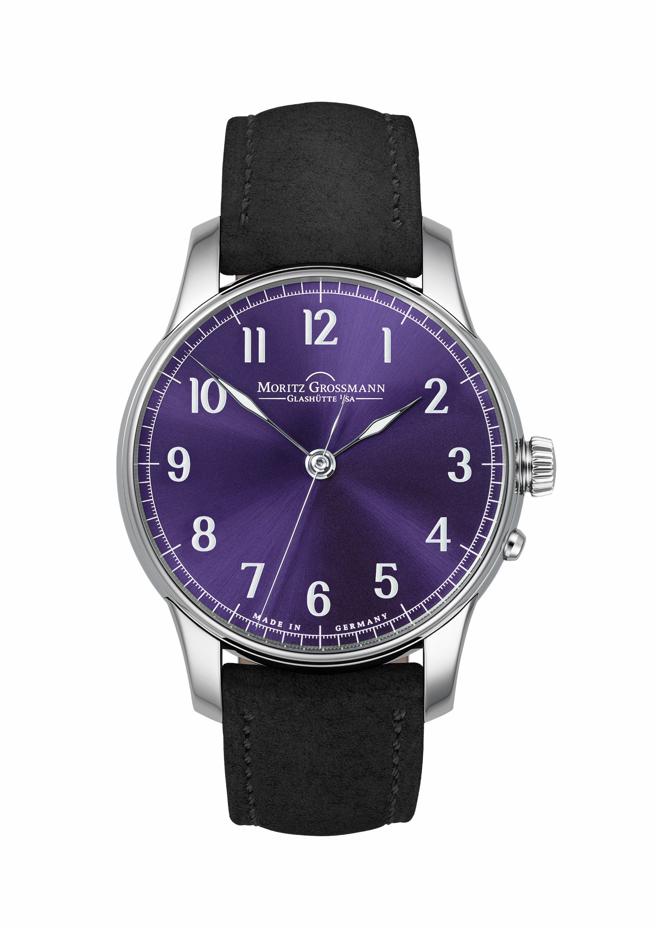 Moritz Grossmann的Zentralsekunde腕表，大三针格局简洁俐落。（Moritz Grossmann提供）