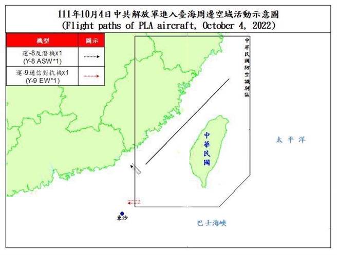 國軍運用任務機、艦及岸置飛彈系統嚴密監控與應處。（國防部提供）