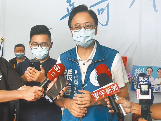 桃檢將偵辦國民黨桃園市長參選人張善政（見圖）參加民間重陽節活動頒發紅包一事，藍營質疑桃檢雙標。（呂筱蟬攝）