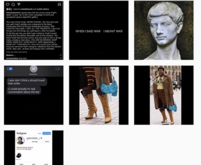 肯爷发文公审《VOGUE》时尚编辑Gabriella Karefa-Johnson。（摘自肯爷 IG）