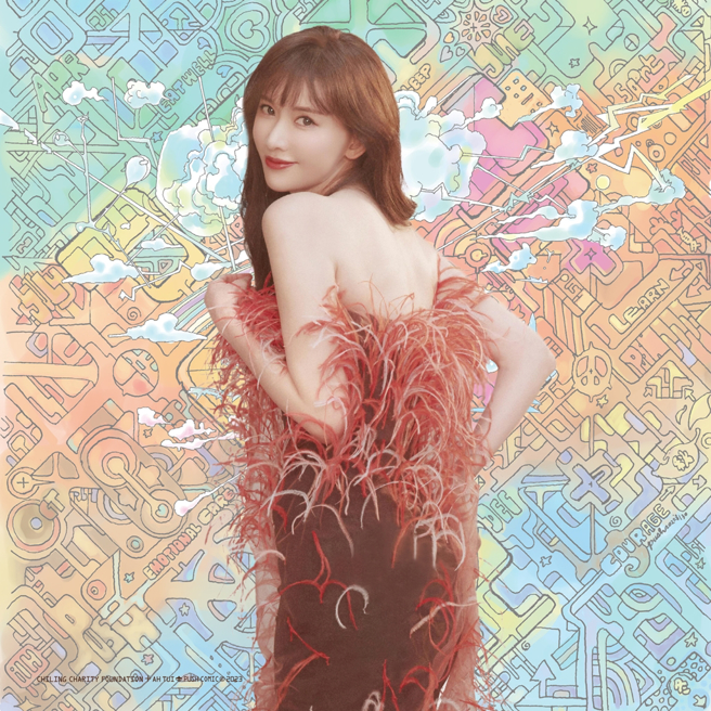 林志玲大秀美背。（志玲姊姊慈善基金會提供）