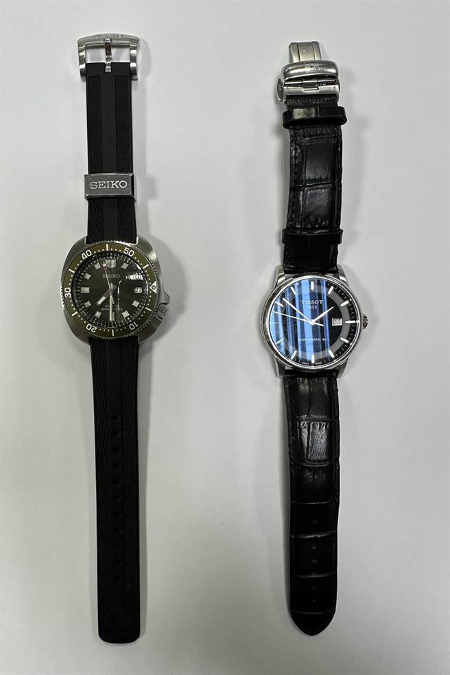 王嫌竊得名錶以2500元買給鐘錶店，警方到鐘錶店取回。。（竹北分局提供／羅浚濱新竹傳真）