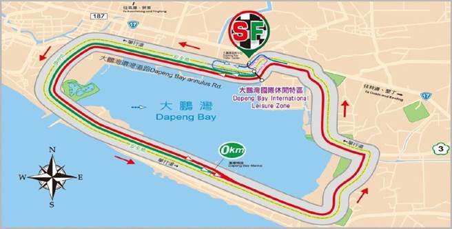 国际自由车环台赛最终站6日东港大鹏湾登场，警方公布交通管制措施。（警方提供／谢佳潾屏东传真）