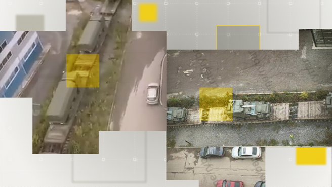 专家从卫星图像研判，由俄罗斯核武秘密部门第12委员会所在地开往乌克兰边境的火车上可能载有核武器。（图／Skynews)