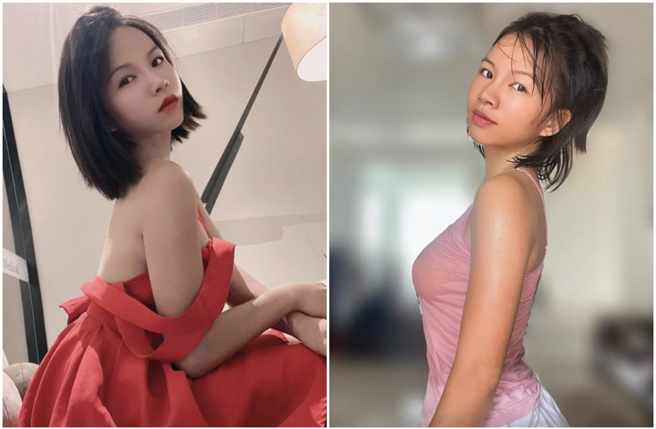 大陆网美直播主秋美子，换装过程流出引发热议。(秋美子抖音)