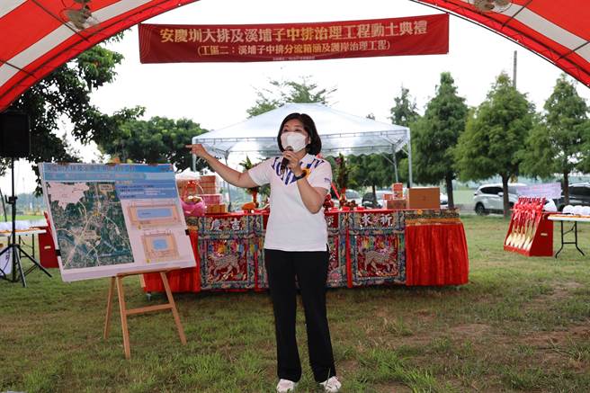 雲林縣虎尾鎮「溪埔子中排治理工程」開工，改善80公頃淹水情況。（雲林縣政府提供／張朝欣雲林傳真）