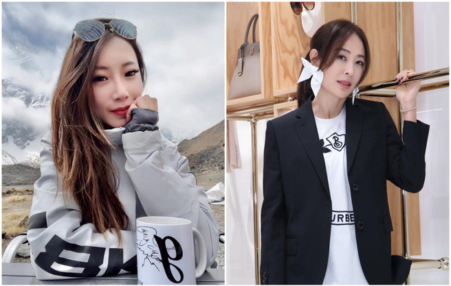 贾永婕力挺好友富商妻。左为卷入小三疑云的曾格尔。（图／FB@曾格尔、贾永婕）