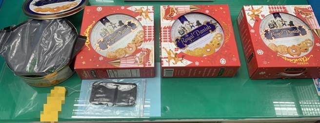 假饼乾真毒品！许嫌将市值千万的二级毒品大麻花藏于饼乾盒中，警方布线3月当场抓获。（警方提供／潘虹恩台中传真）
