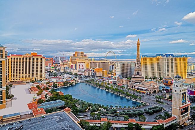拉斯维加斯赌城大道（Las Vegas Strip）。（达志影像／shutterstock提供