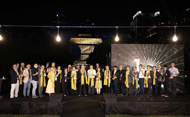 台中都发局于夏绿地公园举办第10届都市空间设计大奖颁奖典礼。(图/台中市政府都市发展局提供)