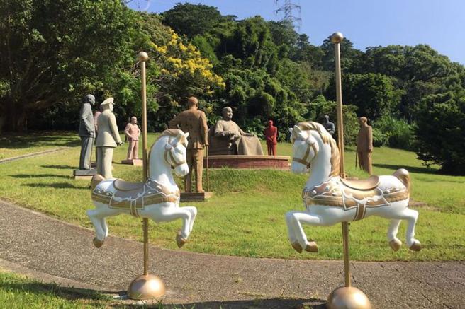 慈湖火舞光影季登场 。　图：桃园市政府风景区管理处／提供