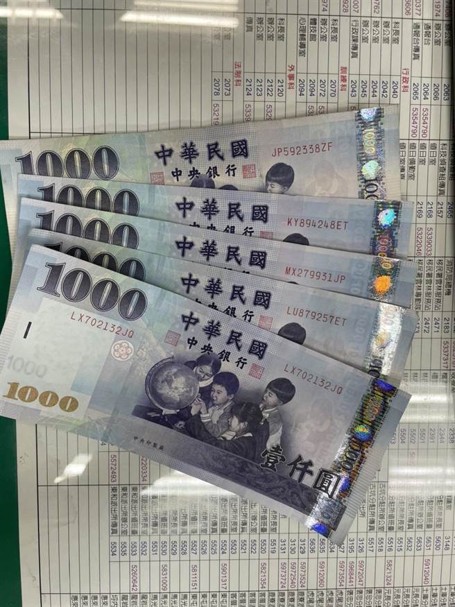 雲林地檢署檢察官晉展指揮雲林縣警察局刑事警察大隊、臺西分局、調查局雲林縣調查站、移民署雲林專勤隊，昨日通知麥寮鄉鄉民代表會代表候選人許某及可疑受賄樁腳、民眾共3人到案，查扣現金及自動繳回5000元。（雲林地檢署提供）