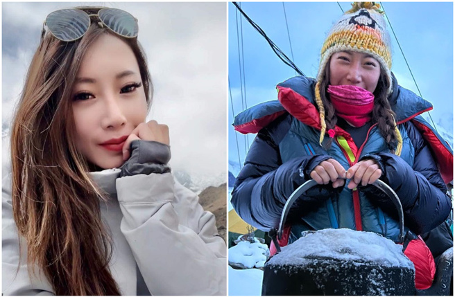 「登山女神」曾格尔被爆为了170万登山赞助，与已婚人夫发生关系。(曾格尔 Grace Tseng脸书)