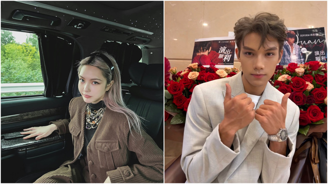 周扬青和段星星被网友扒出疑似交往中。（图／翻摄自周扬青微博、段星星微博）