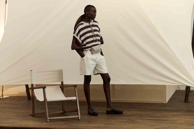 BRUNELLO CUCINELLI本季服装实用性高，融入剧航海风格的帽子、口袋等设计。（BRUNELLO CUCINELLI提供）