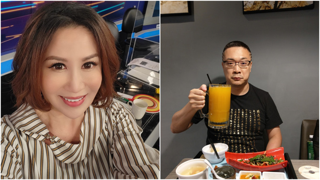 知名主持人陈斐娟近日在朱学恒的直播中现身。（图／翻摄自陈斐娟脸书、朱学恒脸书）