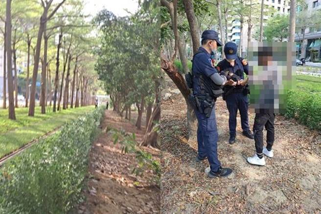 曾姓男子因闯入轨道区拍照，捷警开出试营运路段通车后首张罚单。（翻摄照片／高雄洪靖宜传真）
