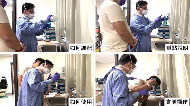 张耕閤表示，目前大里仁爱医院耳鼻喉科门诊有专人带领患者实际操作草本洗鼻，患者学习成功率高，目前已有许多顽固性鼻窦炎患者受惠。（大里仁爱医院提供／潘虹恩台中传真）