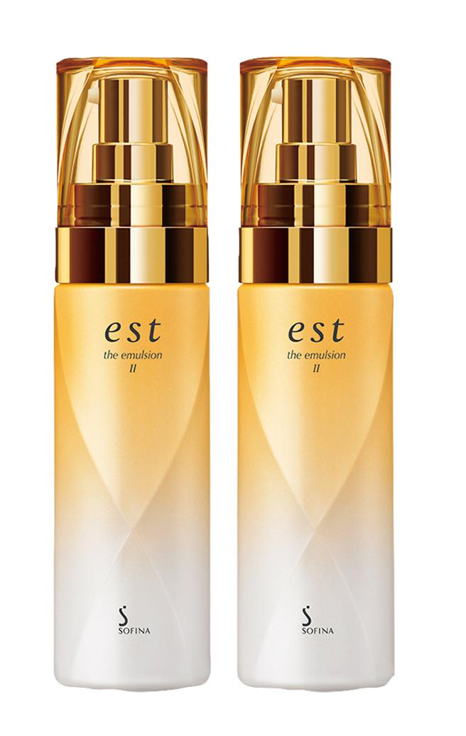 统一时代百货台北店的est透润保湿乳液1+1组，价值3880元，特价1746元。（统一时代百货台北店提供）