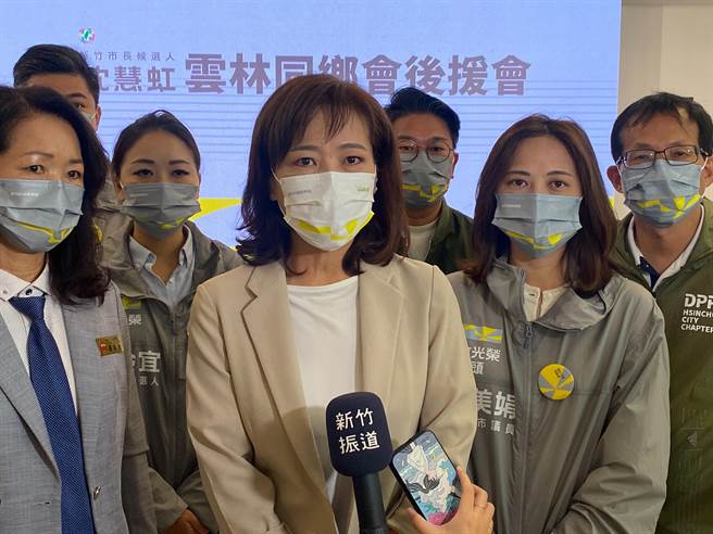 沈慧虹12日針對蔣萬安批評沈慧虹只關心黨派利益之說強調，蔣萬安才是為了拉攏民眾黨選票而悖離黨內同志的人。（陳育賢攝）