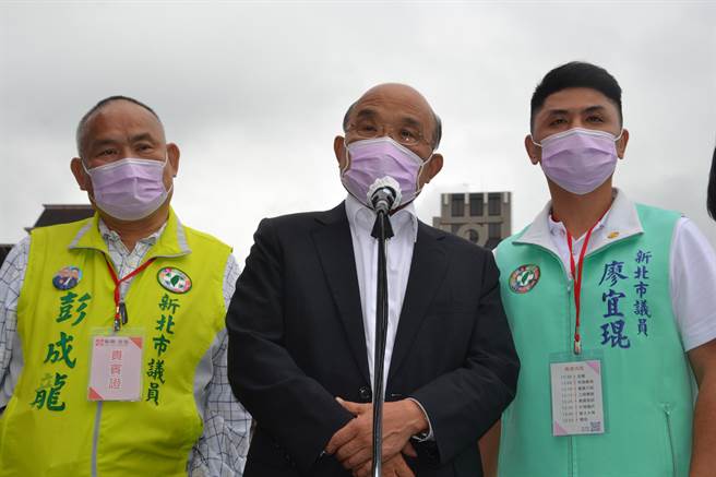 行政院「王牌小编」11日被民眾发现陈尸在五股的河岸边。行政院长苏贞昌（中）表示，非常难过不舍，希望大家多珍惜生命。（蔡雯如摄）