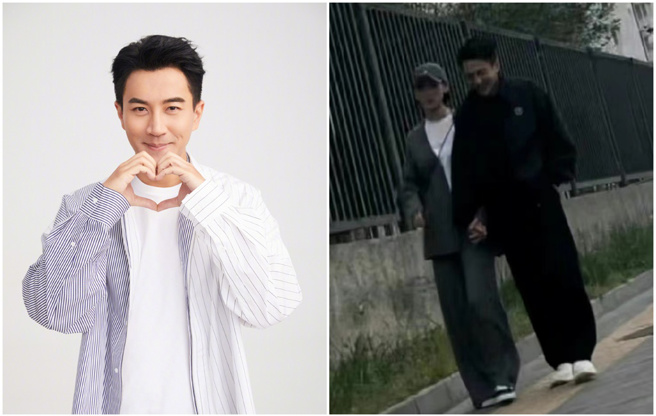 刘恺威被拍到与已婚女星尤靖茹牵手散步。（图／微博@刘恺威、小红书）