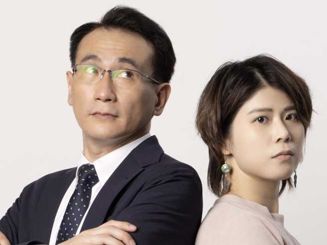 桃園市長參選人鄭運鵬(左)的美女幕僚韓璟(右)今日打破沉默，在臉書發文回應表示「這幾天，我的男朋友過世了」。（取自韓璟臉書）