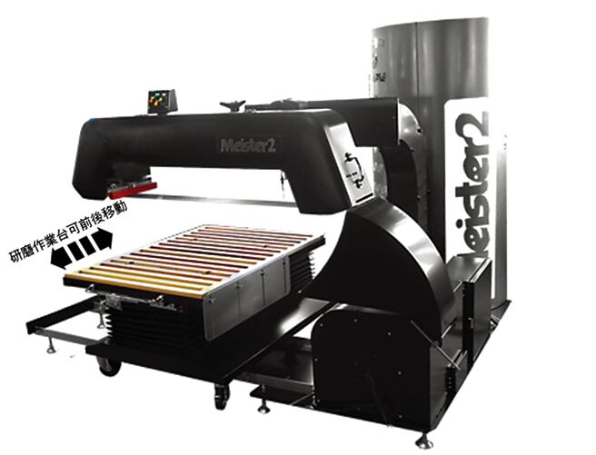 日勝國際企業銷售日本製不銹鋼金屬表面研磨機，具有機器操作簡單、研磨快速、刮傷可救回等作業優勢。圖／日勝國際企業提供