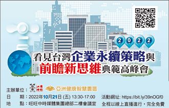 台灣企業永續策略高峰會10月21日星期五登場