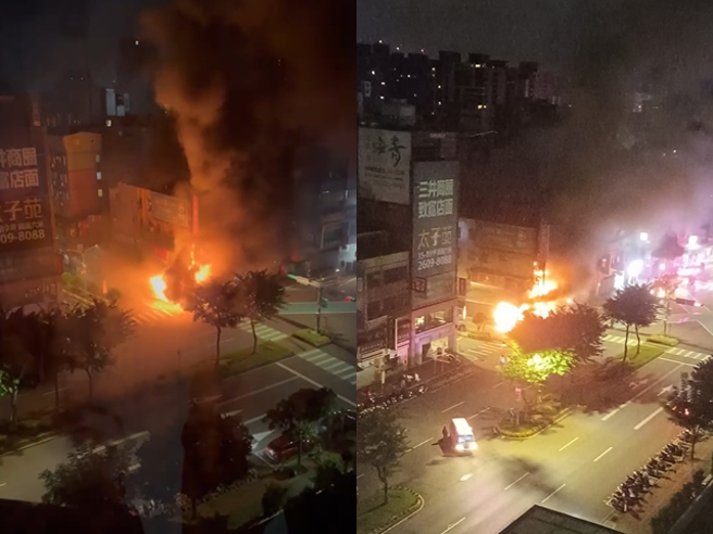 桃園龜山疑電桶爆炸燒進民宅釀1死，民眾驚恐：像炸彈爆炸。（翻攝自臉書林口大家庭LinKou-Family）